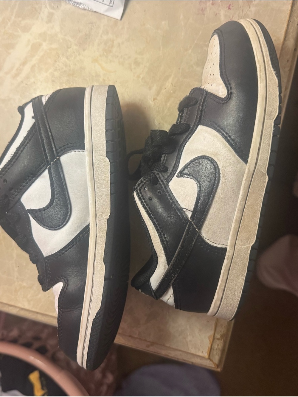 Nike Kids Black and White Low-Top Sneakers